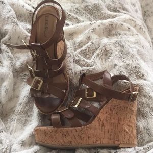 Diba Girl Strappy Wedges - Brown  10m